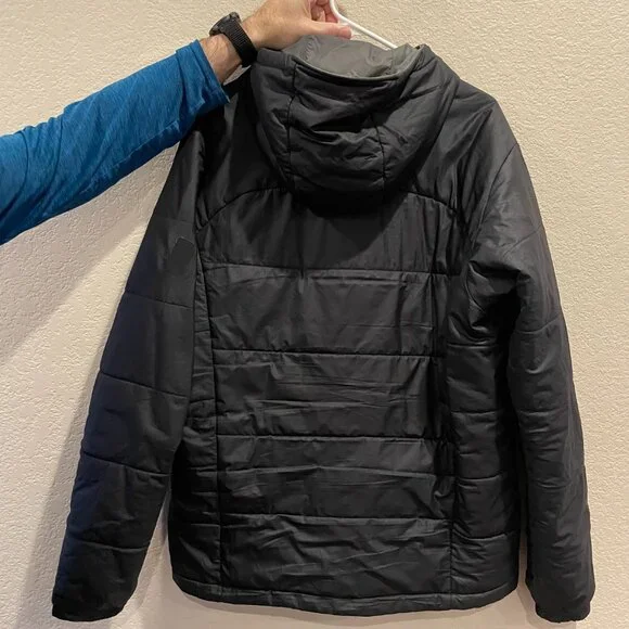 Men's Montbell Thermawrap Parka Black Grey Reversible Size Large - Picture 2 of 7